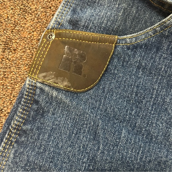 VINTAGE Wrangler Jeans Mens 36x32 Regular Fit Straight Medium Wash Denim Blue - Picture 5 of 6